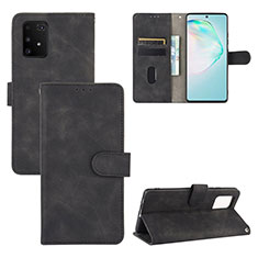 Handytasche Stand Schutzhülle Flip Leder Hülle L03Z für Samsung Galaxy A91 Schwarz