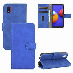Handytasche Stand Schutzhülle Flip Leder Hülle L03Z für Samsung Galaxy M01 Core Blau