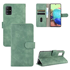 Handytasche Stand Schutzhülle Flip Leder Hülle L03Z für Samsung Galaxy M40S Grün