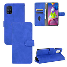 Handytasche Stand Schutzhülle Flip Leder Hülle L03Z für Samsung Galaxy M51 Blau