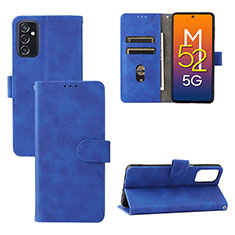 Handytasche Stand Schutzhülle Flip Leder Hülle L03Z für Samsung Galaxy M52 5G Blau