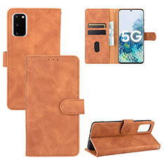 Handytasche Stand Schutzhülle Flip Leder Hülle L03Z für Samsung Galaxy S20 Lite 5G Braun