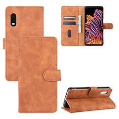 Handytasche Stand Schutzhülle Flip Leder Hülle L03Z für Samsung Galaxy XCover Pro Braun