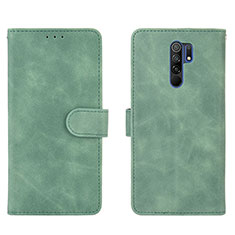 Handytasche Stand Schutzhülle Flip Leder Hülle L03Z für Xiaomi Redmi 9 Prime India Grün