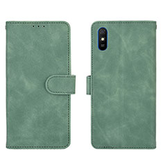 Handytasche Stand Schutzhülle Flip Leder Hülle L03Z für Xiaomi Redmi 9A Grün