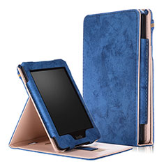 Handytasche Stand Schutzhülle Flip Leder Hülle L04 für Amazon Kindle Paperwhite 6 inch Blau