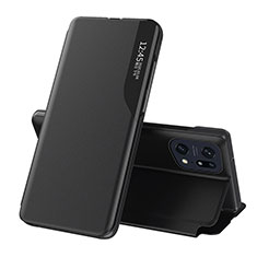 Handytasche Stand Schutzhülle Flip Leder Hülle L04 für Oppo Find X5 5G Schwarz