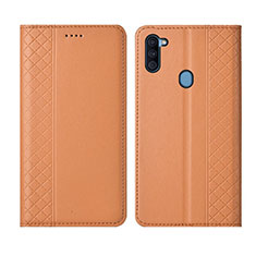 Handytasche Stand Schutzhülle Flip Leder Hülle L04 für Samsung Galaxy A11 Orange