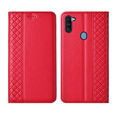 Handytasche Stand Schutzhülle Flip Leder Hülle L04 für Samsung Galaxy A11 Rot