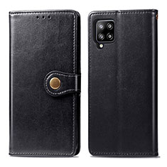 Handytasche Stand Schutzhülle Flip Leder Hülle L04 für Samsung Galaxy A42 5G Schwarz