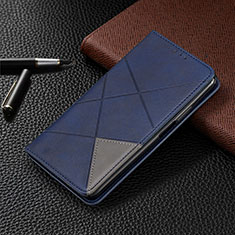 Handytasche Stand Schutzhülle Flip Leder Hülle L04 für Samsung Galaxy M30s Blau
