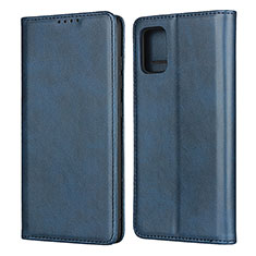 Handytasche Stand Schutzhülle Flip Leder Hülle L04 für Samsung Galaxy M40S Blau