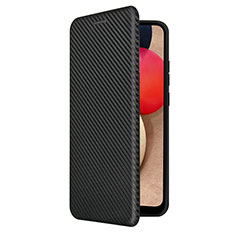 Handytasche Stand Schutzhülle Flip Leder Hülle L04Z für Samsung Galaxy A03s Schwarz