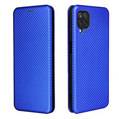 Handytasche Stand Schutzhülle Flip Leder Hülle L04Z für Samsung Galaxy A12 Nacho Blau