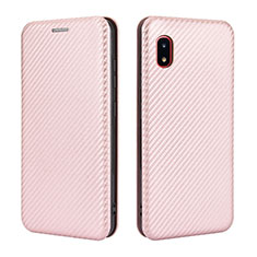 Handytasche Stand Schutzhülle Flip Leder Hülle L04Z für Samsung Galaxy A20 SC-02M SCV46 Rosegold