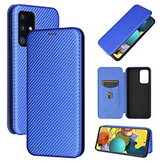 Handytasche Stand Schutzhülle Flip Leder Hülle L04Z für Samsung Galaxy A52 4G Blau