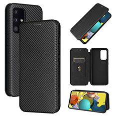 Handytasche Stand Schutzhülle Flip Leder Hülle L04Z für Samsung Galaxy A52 5G Schwarz