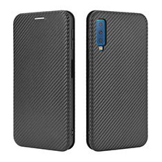 Handytasche Stand Schutzhülle Flip Leder Hülle L04Z für Samsung Galaxy A7 (2018) A750 Schwarz