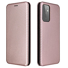 Handytasche Stand Schutzhülle Flip Leder Hülle L04Z für Samsung Galaxy A72 4G Rosegold