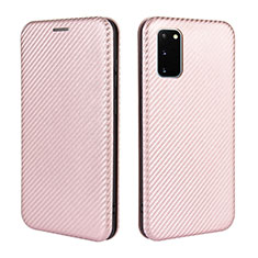 Handytasche Stand Schutzhülle Flip Leder Hülle L04Z für Samsung Galaxy S20 FE (2022) 5G Rosegold