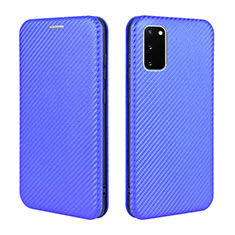 Handytasche Stand Schutzhülle Flip Leder Hülle L04Z für Samsung Galaxy S20 FE 4G Blau