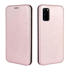 Handytasche Stand Schutzhülle Flip Leder Hülle L04Z für Samsung Galaxy S20 FE 5G Rosegold