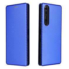 Handytasche Stand Schutzhülle Flip Leder Hülle L04Z für Sony Xperia 1 III Blau