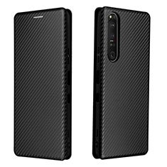 Handytasche Stand Schutzhülle Flip Leder Hülle L04Z für Sony Xperia 1 III Schwarz