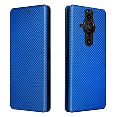 Handytasche Stand Schutzhülle Flip Leder Hülle L04Z für Sony Xperia PRO-I Blau