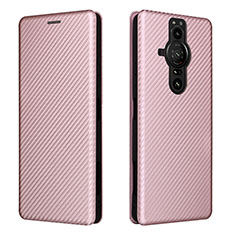 Handytasche Stand Schutzhülle Flip Leder Hülle L04Z für Sony Xperia PRO-I Rosegold