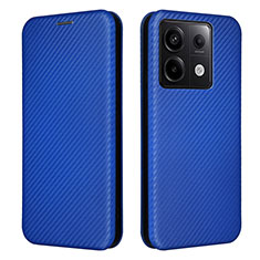 Handytasche Stand Schutzhülle Flip Leder Hülle L04Z für Xiaomi Redmi Note 13 Pro 5G Blau