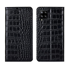 Handytasche Stand Schutzhülle Flip Leder Hülle L05 für Samsung Galaxy A42 5G Schwarz