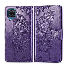 Handytasche Stand Schutzhülle Flip Leder Hülle L05 für Samsung Galaxy F12 Violett