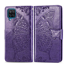 Handytasche Stand Schutzhülle Flip Leder Hülle L05 für Samsung Galaxy M12 Violett
