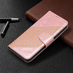 Handytasche Stand Schutzhülle Flip Leder Hülle L05 für Xiaomi Redmi 10A 4G Rosegold