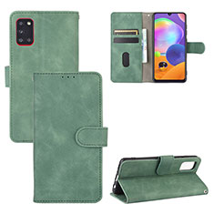 Handytasche Stand Schutzhülle Flip Leder Hülle L05Z für Samsung Galaxy A31 Grün