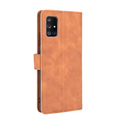 Handytasche Stand Schutzhülle Flip Leder Hülle L05Z für Samsung Galaxy A51 5G Braun