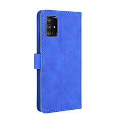 Handytasche Stand Schutzhülle Flip Leder Hülle L05Z für Samsung Galaxy A71 4G A715 Blau