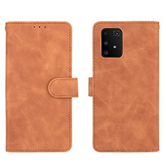 Handytasche Stand Schutzhülle Flip Leder Hülle L05Z für Samsung Galaxy A91 Braun