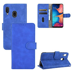 Handytasche Stand Schutzhülle Flip Leder Hülle L05Z für Samsung Galaxy M10S Blau