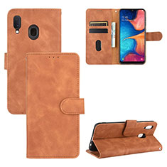 Handytasche Stand Schutzhülle Flip Leder Hülle L05Z für Samsung Galaxy M10S Braun