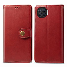 Handytasche Stand Schutzhülle Flip Leder Hülle L06 für Oppo F17 Pro Rot