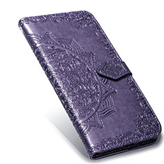 Handytasche Stand Schutzhülle Flip Leder Hülle L06 für Realme 6 Pro Violett