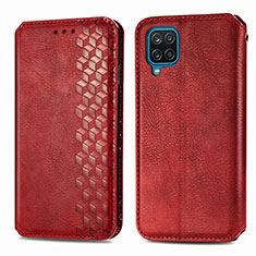 Handytasche Stand Schutzhülle Flip Leder Hülle L06 für Samsung Galaxy A12 Rot