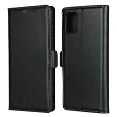 Handytasche Stand Schutzhülle Flip Leder Hülle L06 für Samsung Galaxy A51 4G Schwarz