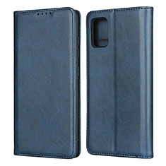 Handytasche Stand Schutzhülle Flip Leder Hülle L06 für Samsung Galaxy A71 5G Blau