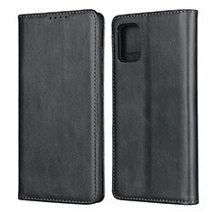 Handytasche Stand Schutzhülle Flip Leder Hülle L06 für Samsung Galaxy A71 5G Schwarz