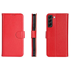 Handytasche Stand Schutzhülle Flip Leder Hülle L06 für Samsung Galaxy S22 Plus 5G Rot