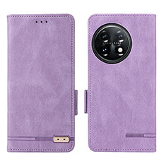 Handytasche Stand Schutzhülle Flip Leder Hülle L06Z für OnePlus 11 5G Violett