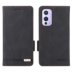 Handytasche Stand Schutzhülle Flip Leder Hülle L06Z für OnePlus 9 5G Schwarz